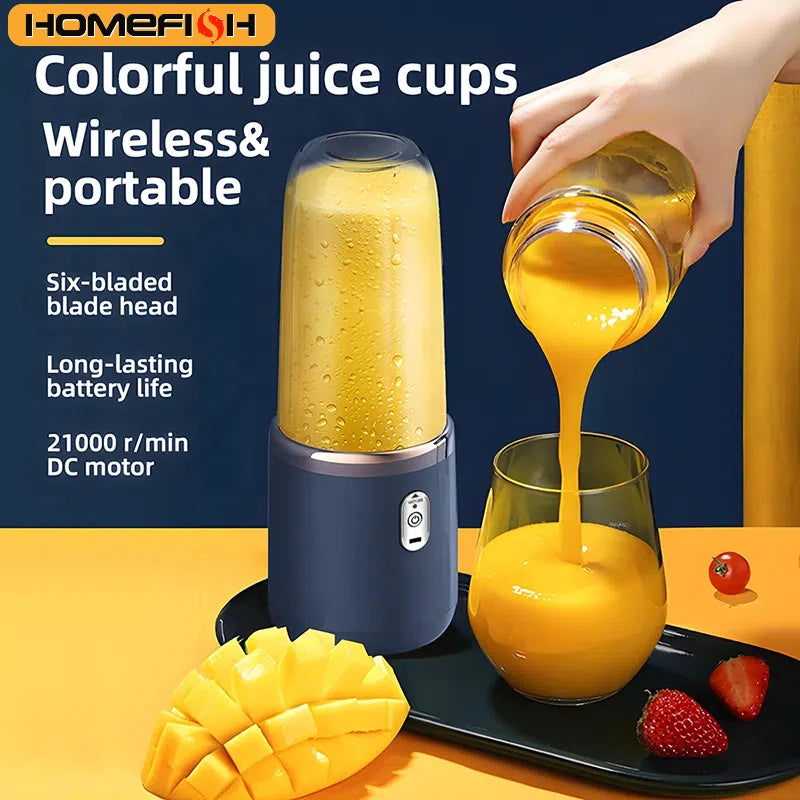 Blend & Go – Portable USB 400ml Juicer Cup for Smoothies Anywhere!