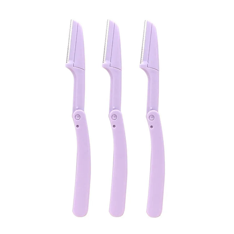 3pcs Fold Eyebrow Trimmer Scissors