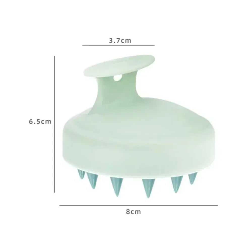 Silicone Shampoo Brush Head Scalp Massage Comb Hair