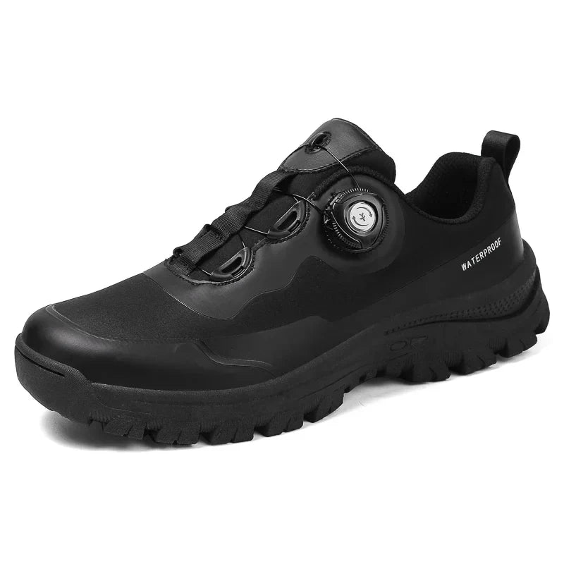 Elite Rotary Hiking Shoes with rugged soles, reinforced support, and breathable materials, designed for stability and comfort on rough outdoor trails