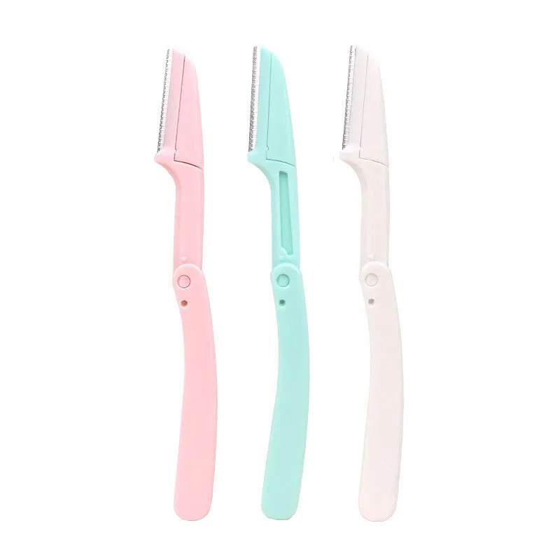 3pcs Fold Eyebrow Trimmer Scissors