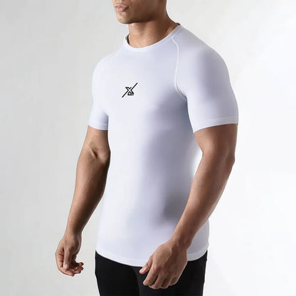 EliteDry Training Tee with moisture-wicking fabric, breathable mesh panels, and athletic fit designed for peak performance during workouts.