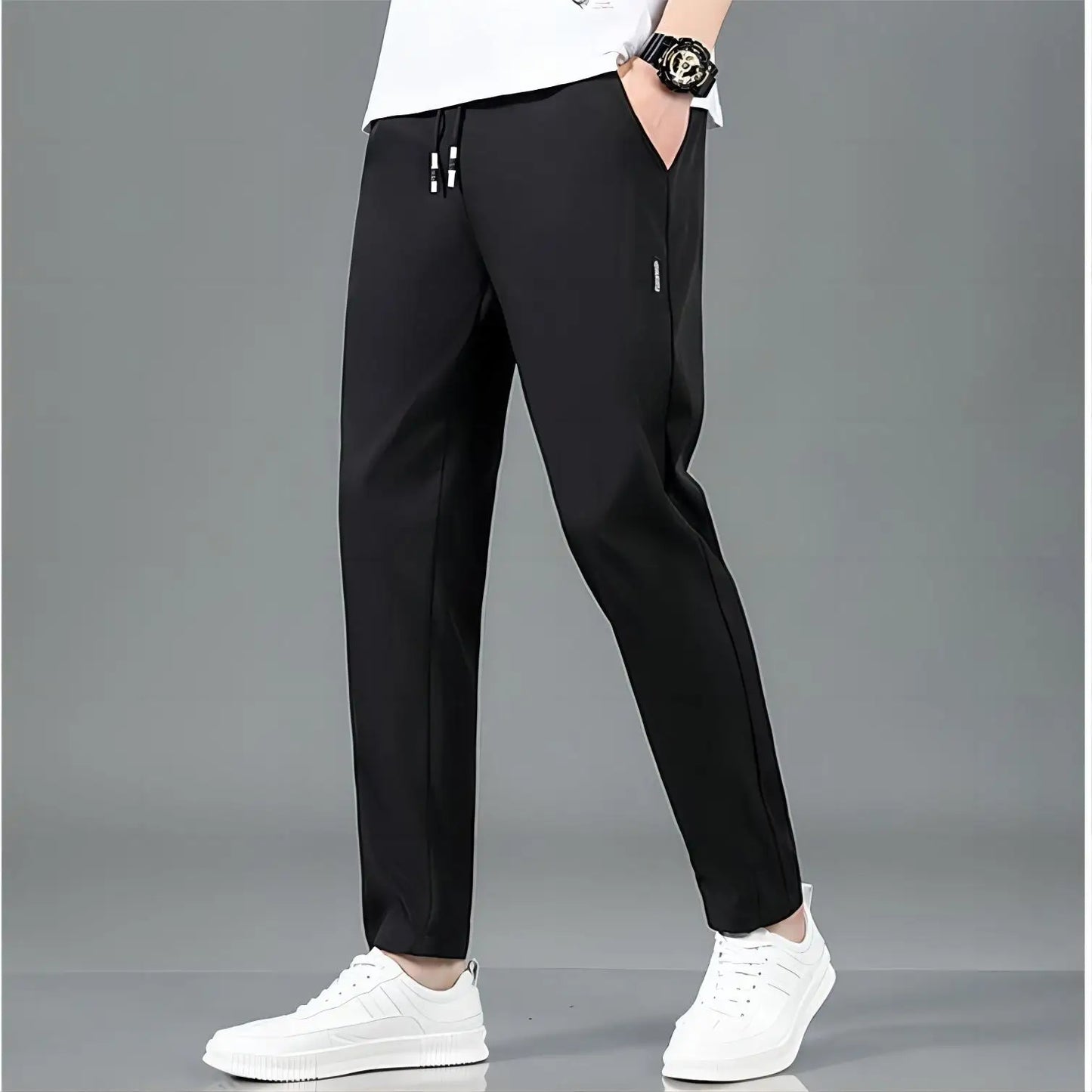 Elite Mens Summer Sport Pants made with lightweight, breathable fabric and a relaxed fit for comfort and mobility during warm-weather workouts