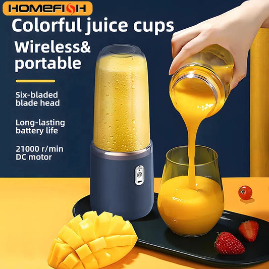 Blend & Go – Portable USB 400ml Juicer Cup for Smoothies Anywhere!