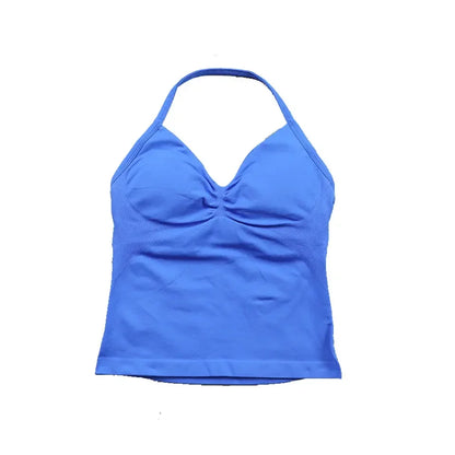 Elite Strappy Yoga Bra Top with crisscross back design, supportive fit, and breathable fabric—perfect for yoga, pilates, or low-impact workouts