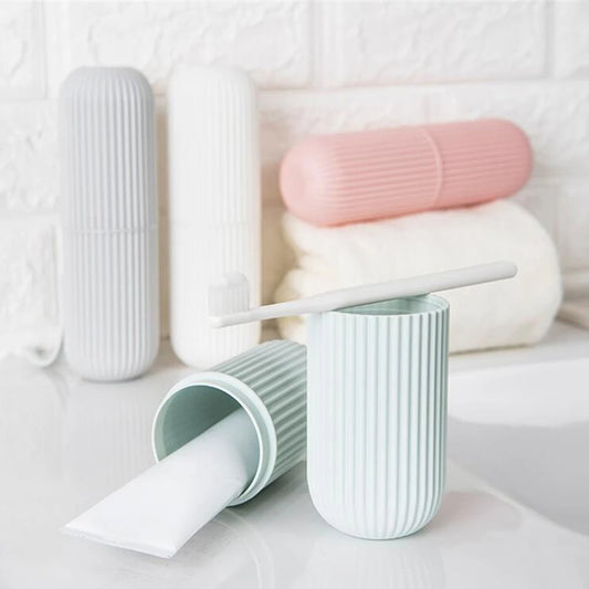 Portable Travel Toothbrush Box & Mouthwash Cup