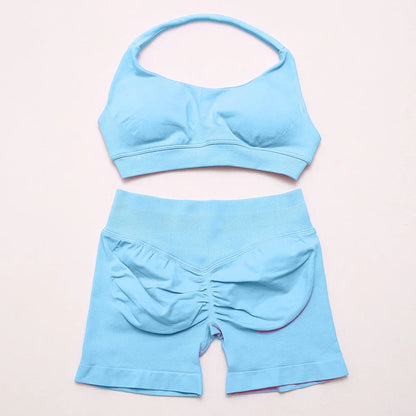 Elite Dynamic Impact Gym Set featuring a matching performance top and leggings with compression support, breathable fabric, and a sleek athletic design