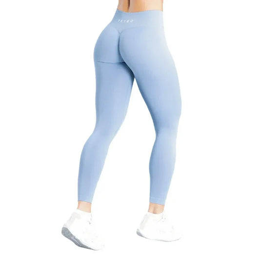 Elite Seamless High-Waisted Leggings featuring smooth, stretchy fabric and a flattering high-rise waistband for comfort and support during workouts.