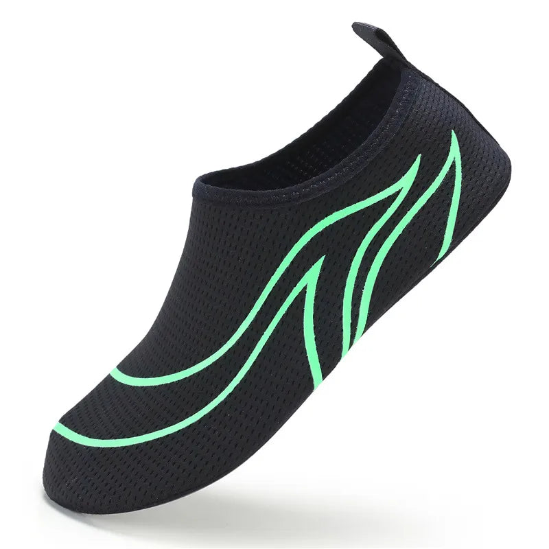 Elite Quick-Dry Aqua Shoes with breathable mesh, flexible soles, and fast-draining design—perfect for water sports, beach walks, and wet terrain.