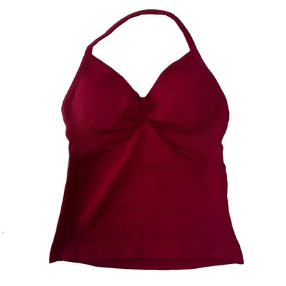 Elite Strappy Yoga Bra Top with crisscross back design, supportive fit, and breathable fabric—perfect for yoga, pilates, or low-impact workouts