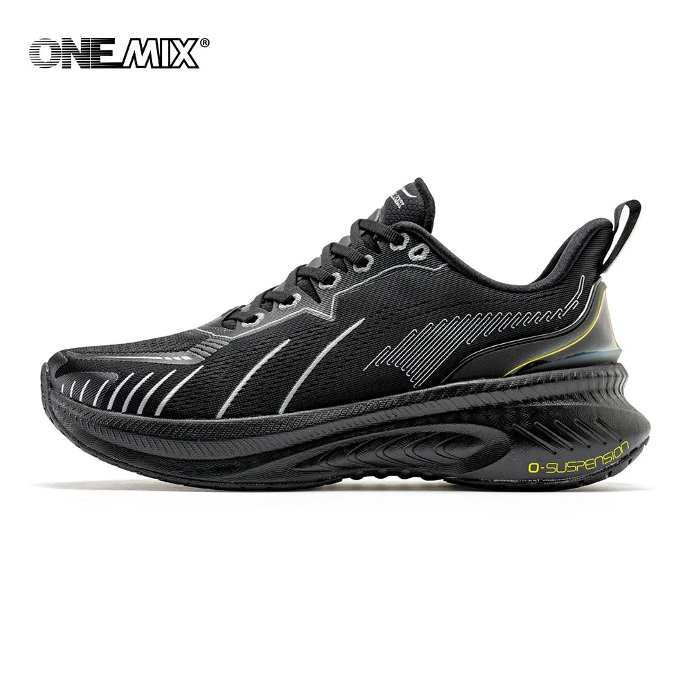 Elite Air-Cushion Running Shoes with breathable mesh upper, cushioned sole for shock absorption, and lightweight design for enhanced running performance