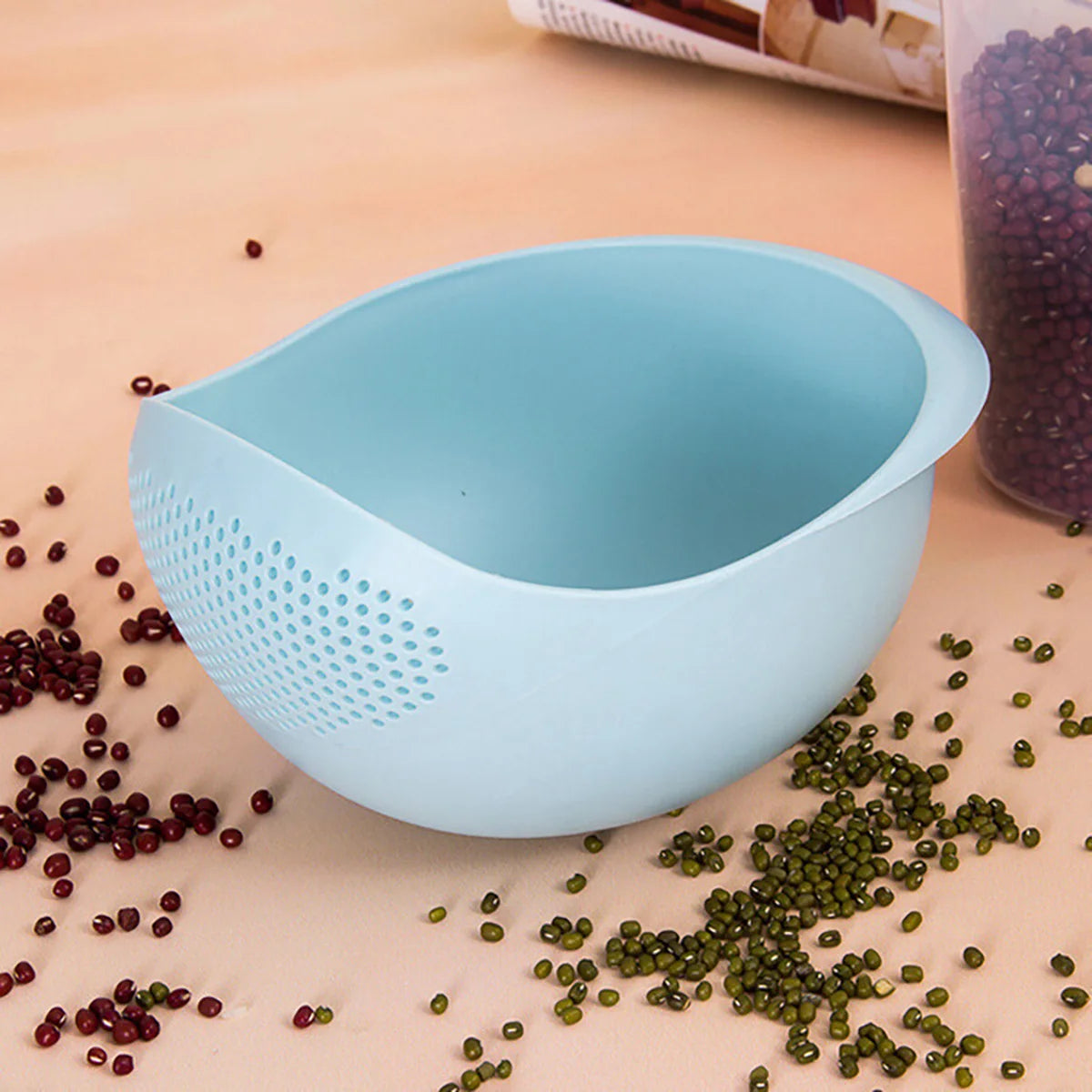 Multifunctional Rice & Fruit Washing Colander Bowl