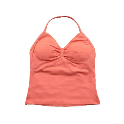 Elite Strappy Yoga Bra Top with crisscross back design, supportive fit, and breathable fabric—perfect for yoga, pilates, or low-impact workouts