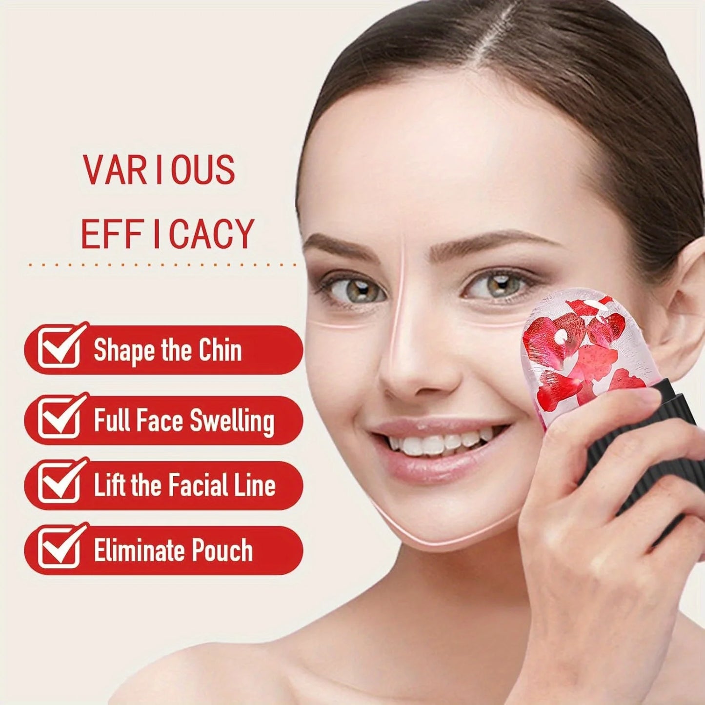 Facial Ice Ball Roller with Silicone Tray