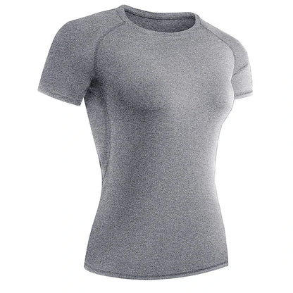 EliteFlex Compression Tee with tight fit, breathable fabric, and moisture-wicking technology designed for optimal muscle support during workouts.