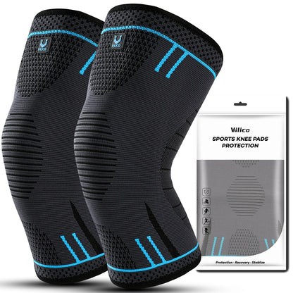 Elite ProGuard Compression Knee Sleeve for Gym, Running, Basketball & Sports Protection