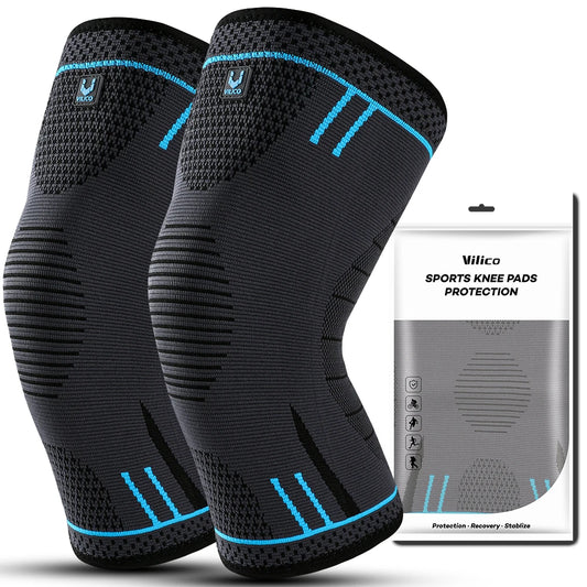 Elite ProGuard Compression Knee Sleeve for Gym, Running, Basketball & Sports Protection