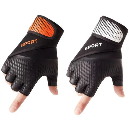 Elite Grip Workout Gloves with padded palms, adjustable wrist straps, and breathable material for enhanced grip and comfort during workouts.