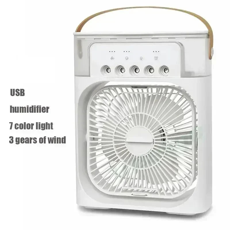 3-in-1 Mini Air Cooler | Fan, Humidifier & LED Night Light