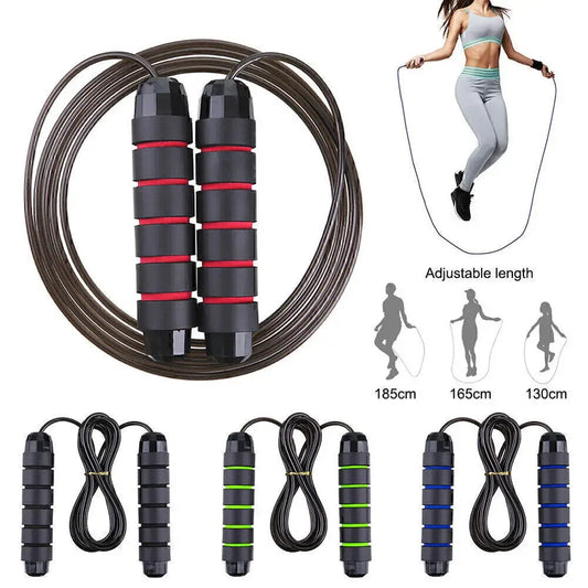 Elite ProJump 2,8/ 3m Steel Wire Jump Rope for CrossFit, Boxing, Fitness & Weight Loss Training