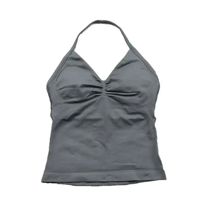 Elite Strappy Yoga Bra Top with crisscross back design, supportive fit, and breathable fabric—perfect for yoga, pilates, or low-impact workouts