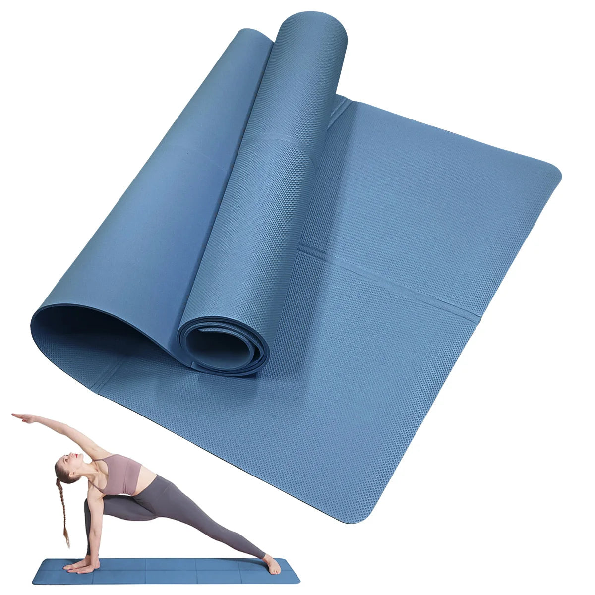 Elite FlexiMat 4MM Thick Fitness Mat for Yoga, Pilates, Gymnastics & Home Workouts