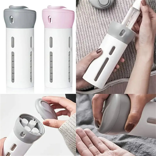 4 In 1 Portable Travel Liquid Dispenser Bottle