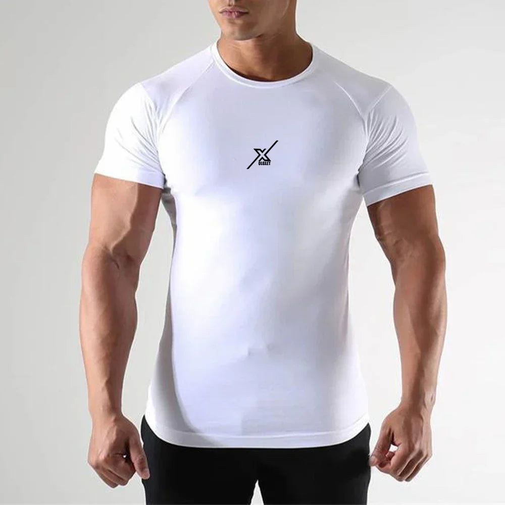 EliteDry Training Tee with moisture-wicking fabric, breathable mesh panels, and athletic fit designed for peak performance during workouts.