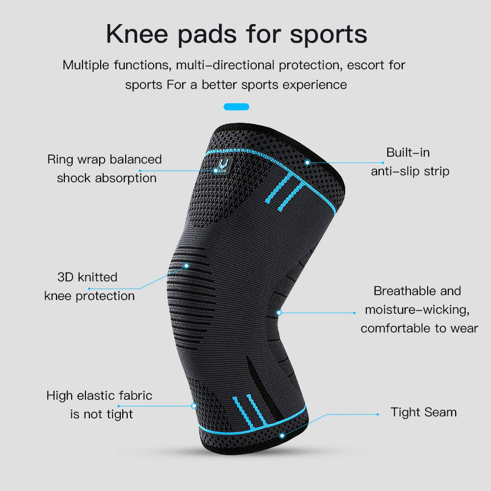 Elite ProGuard Compression Knee Sleeve for Gym, Running, Basketball & Sports Protection