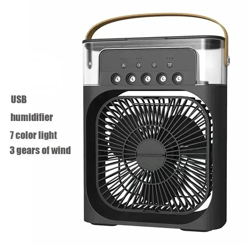 3-in-1 Mini Air Cooler | Fan, Humidifier & LED Night Light